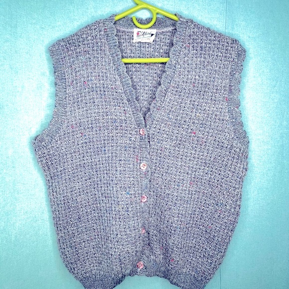 Vintage Lavender Heathered Cottage-core Vest - Picture 3 of 5